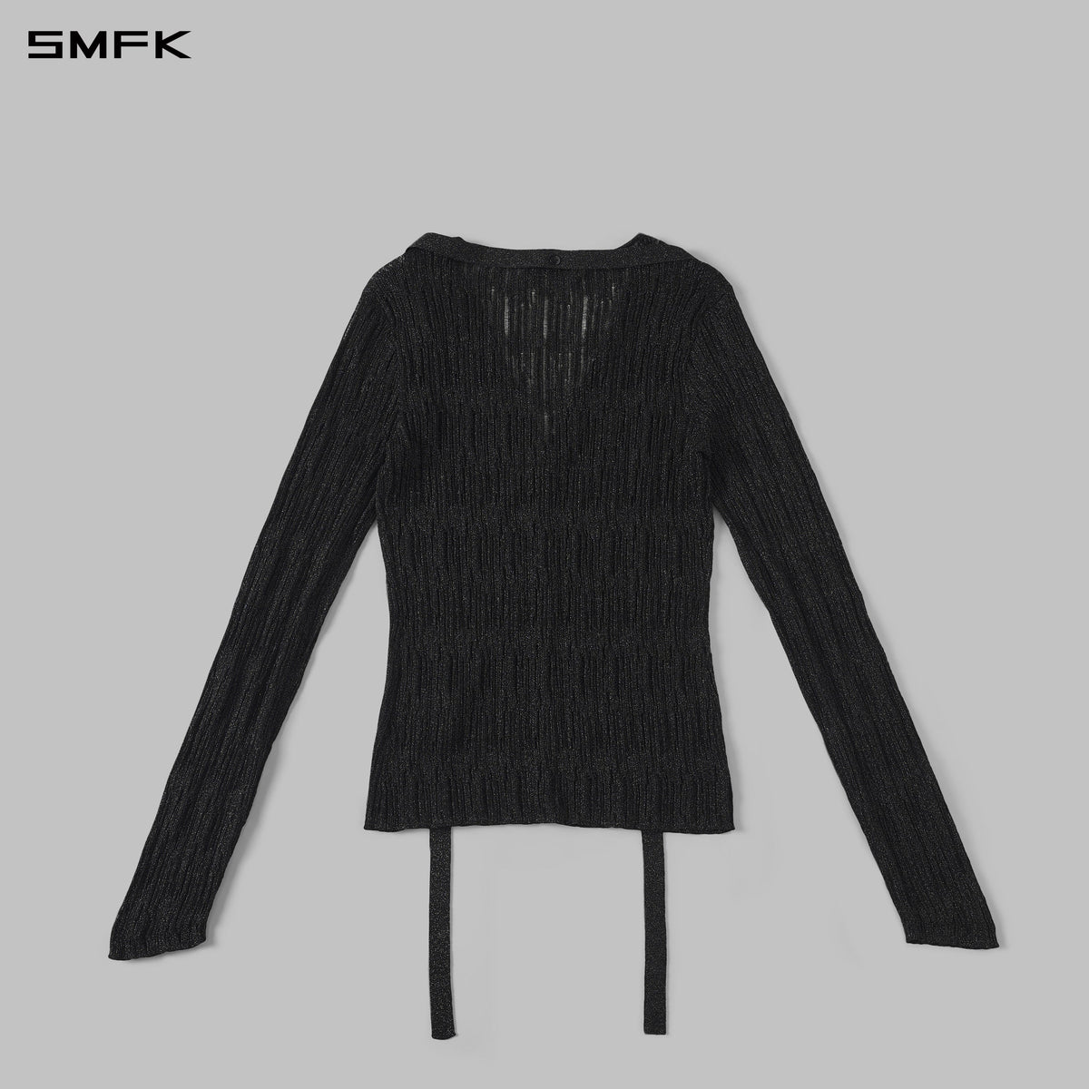 SMFK Myth Siren Evening Knit Cardigan Metallic Yarn Aurora Black