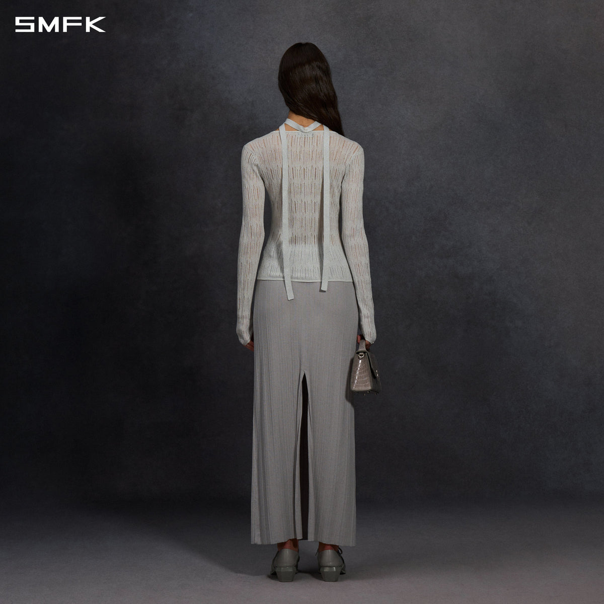 SMFK Myth Siren Evening Knit Cardigan Metallic Yarn Aurora Sliver