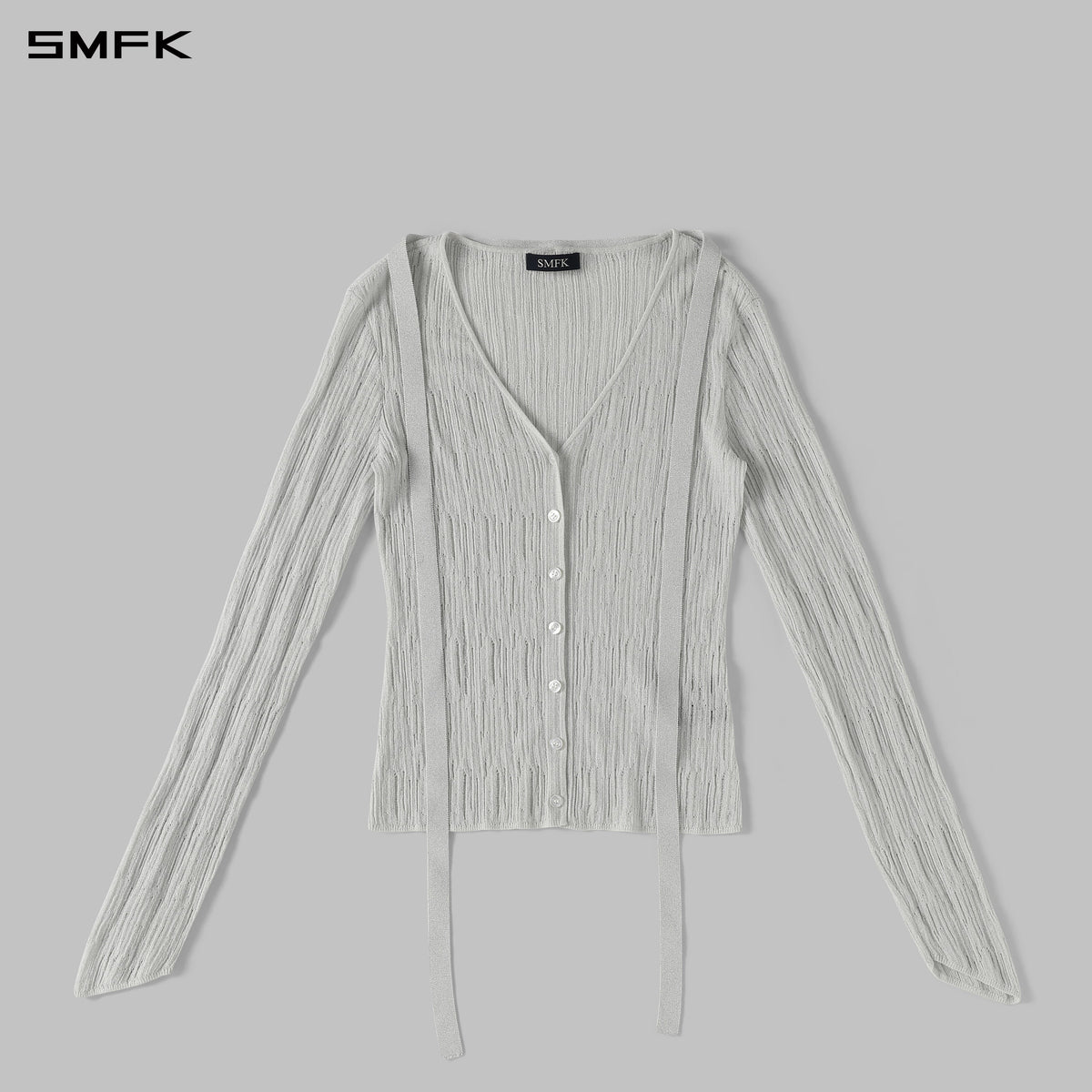 SMFK Myth Siren Evening Knit Cardigan Metallic Yarn Aurora Sliver