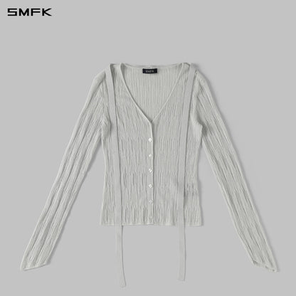 SMFK Myth Siren Evening Knit Cardigan Metallic Yarn Aurora Sliver