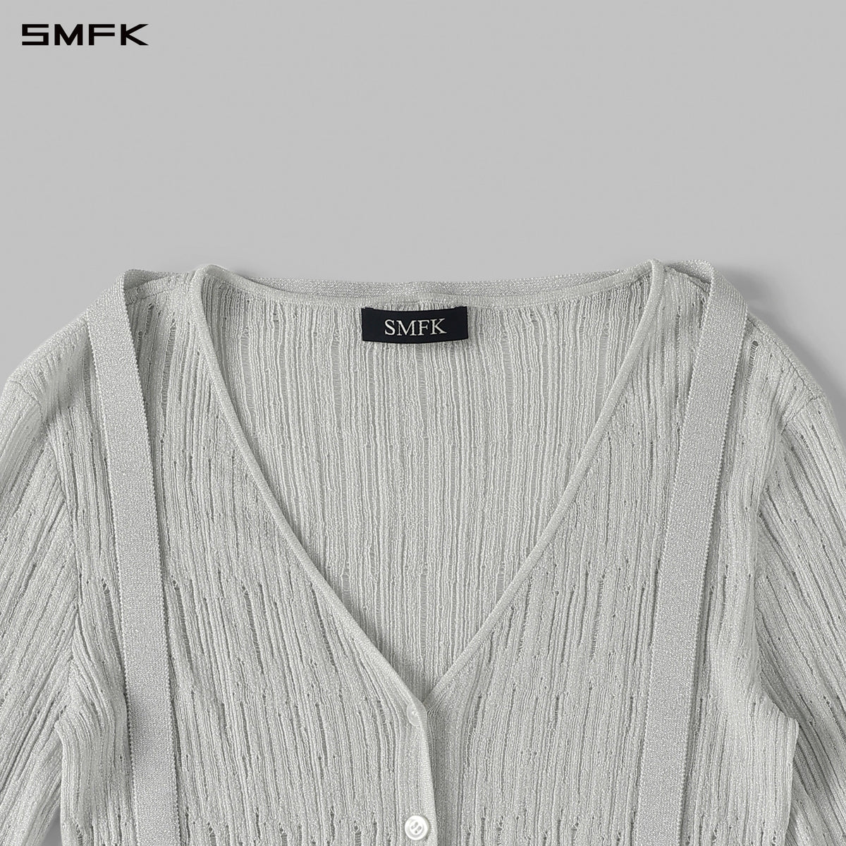 SMFK Myth Siren Evening Knit Cardigan Metallic Yarn Aurora Sliver