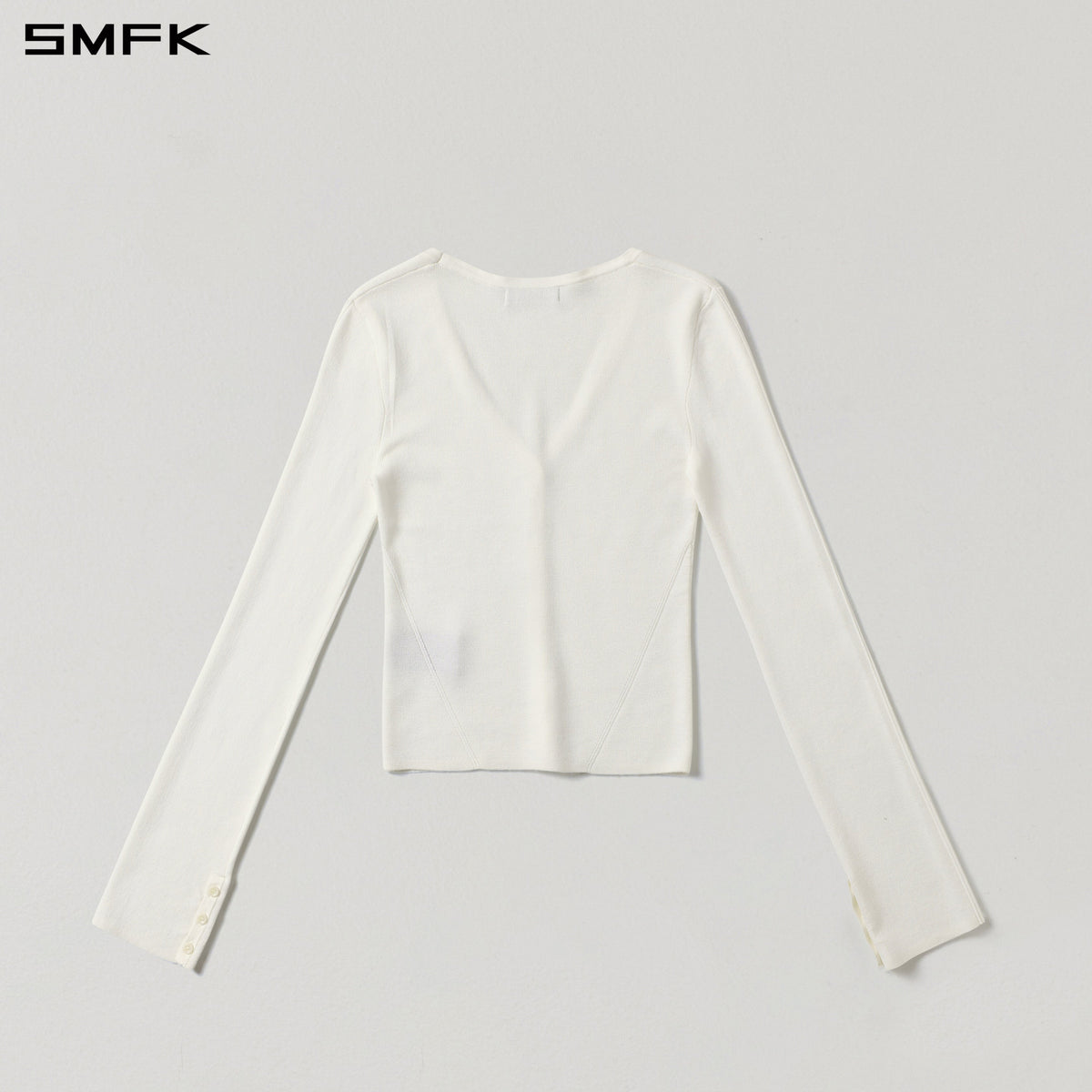 SMFK Myth Siren Evening Slim Knit Cardigan Tencel+Silk Cloud White