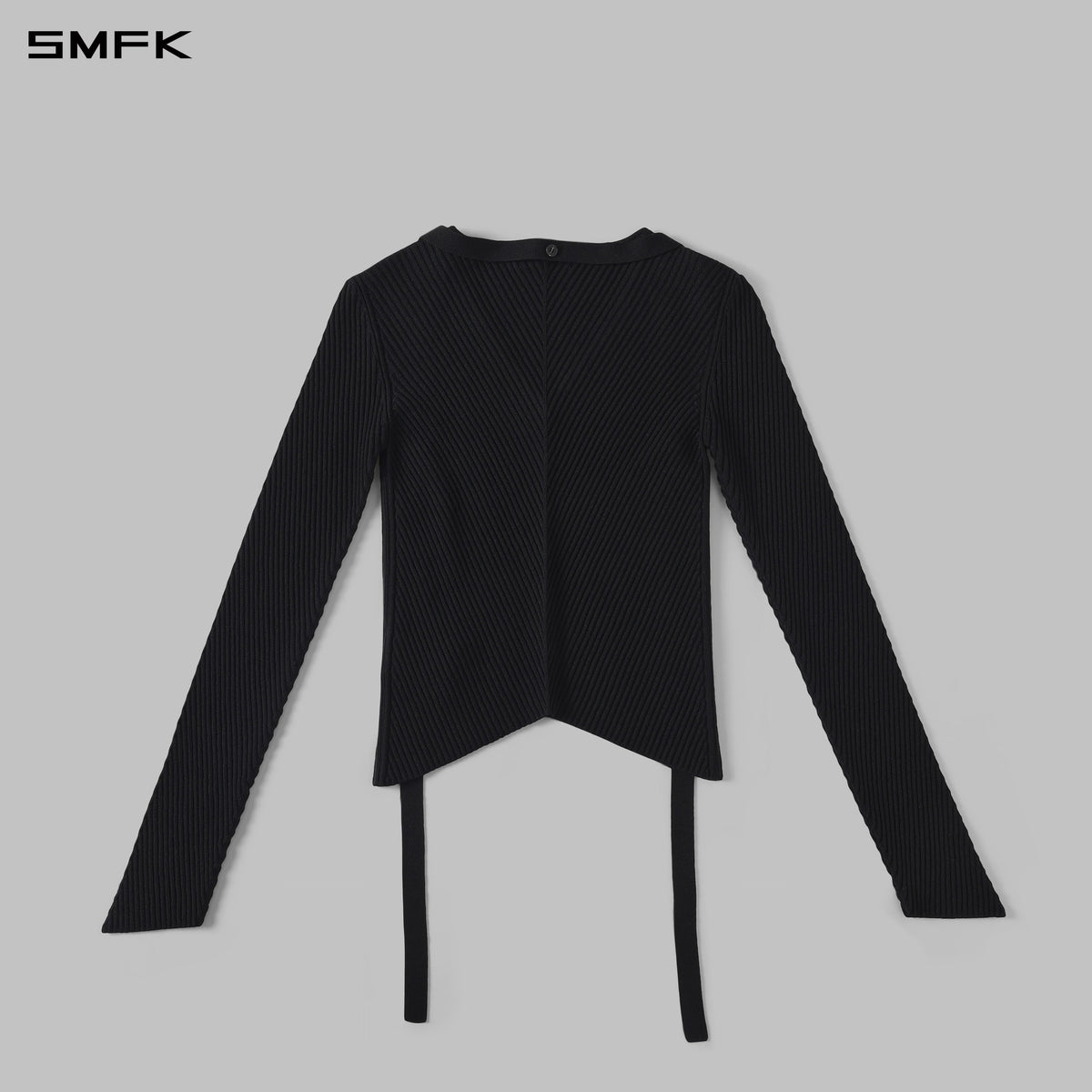 SMFK Myth Aeolus Symmetry Evening Knit Cardigan Lenzing Tencel+Silk Wild Black