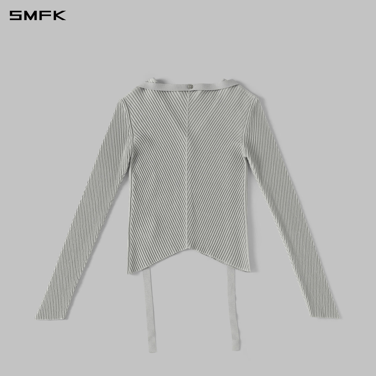 SMFK Myth Aeolus Symmetry Evening Knit Cardigan Lenzing Tencel+Silk Glacier Grey