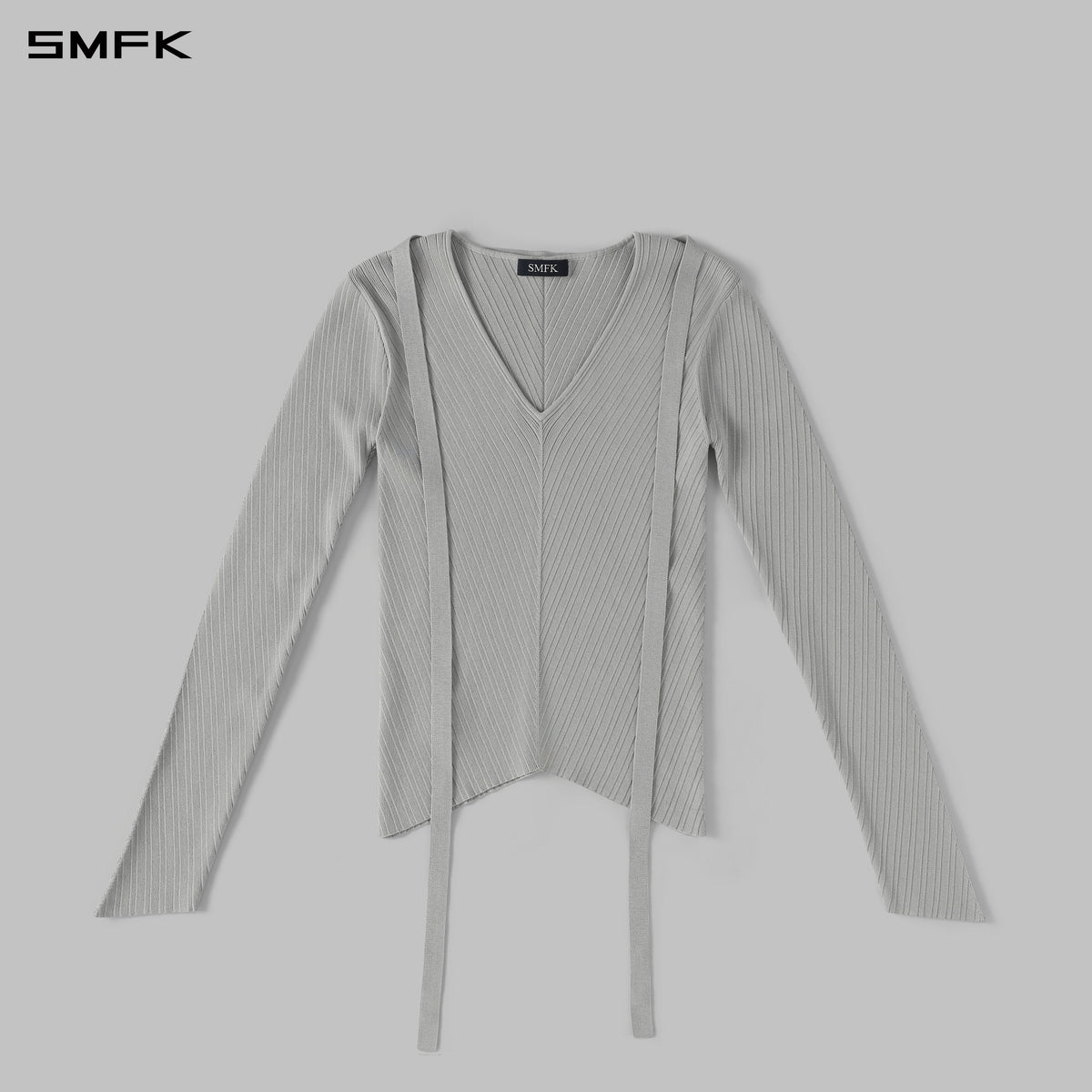 SMFK Myth Aeolus Symmetry Evening Knit Pullover Lenzing Tencel+Silk Glacier Grey