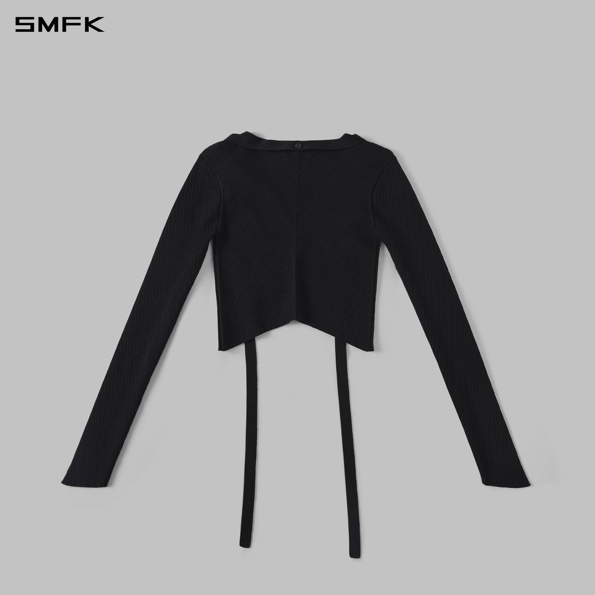 SMFK Myth Aeolus Symmetry Evening Knit Cardigan Lenzing Tencel+Silk+Cotton Wild Black