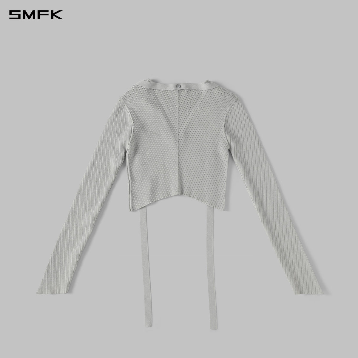 SMFK Myth Aeolus Symmetry Evening Knit Cardigan Lenzing Tencel+Silk+Cotton Glacier Grey