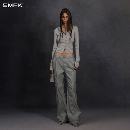 SMFK Myth Siren Evening Slim Knit Shirt Lenzing Tencel+Silk+Cotton Glacier Grey