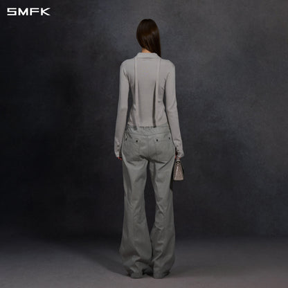 SMFK Myth Siren Evening Slim Knit Shirt Lenzing Tencel+Silk+Cotton Glacier Grey