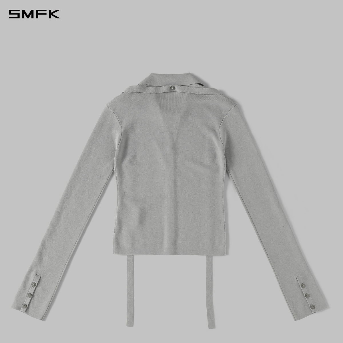 SMFK Myth Siren Evening Slim Knit Shirt Lenzing Tencel+Silk+Cotton Glacier Grey