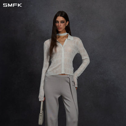 SMFK Myth Siren Aurora Evening Slim Knit Shirt Metallic Yarn Aurora Sliver