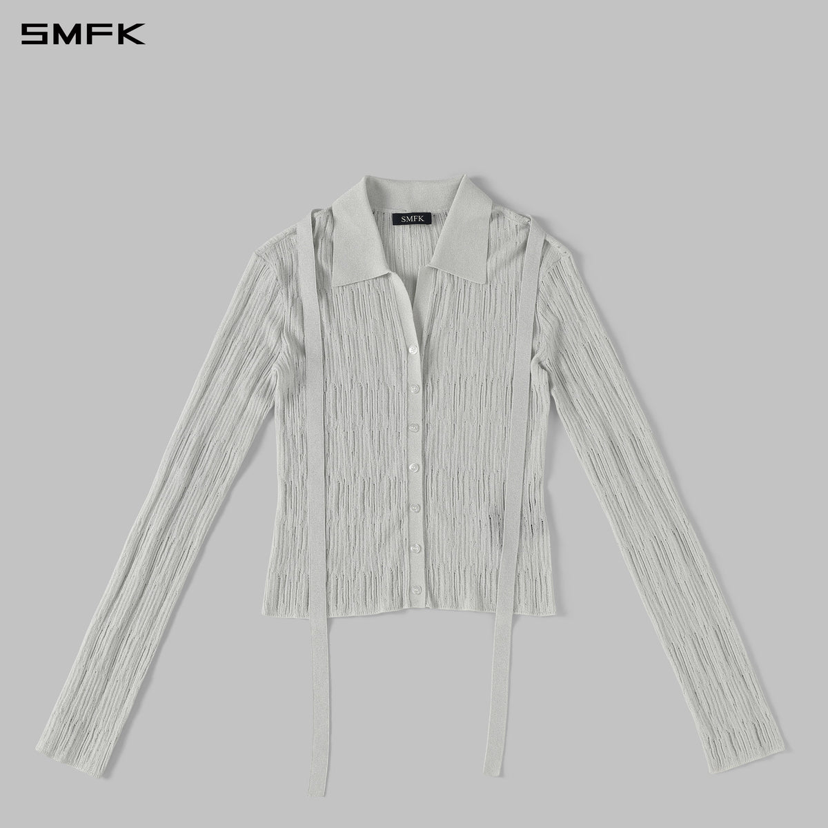 SMFK Myth Siren Aurora Evening Slim Knit Shirt Metallic Yarn Aurora Sliver
