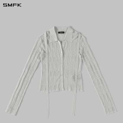 SMFK Myth Siren Aurora Evening Slim Knit Shirt Metallic Yarn Aurora Sliver