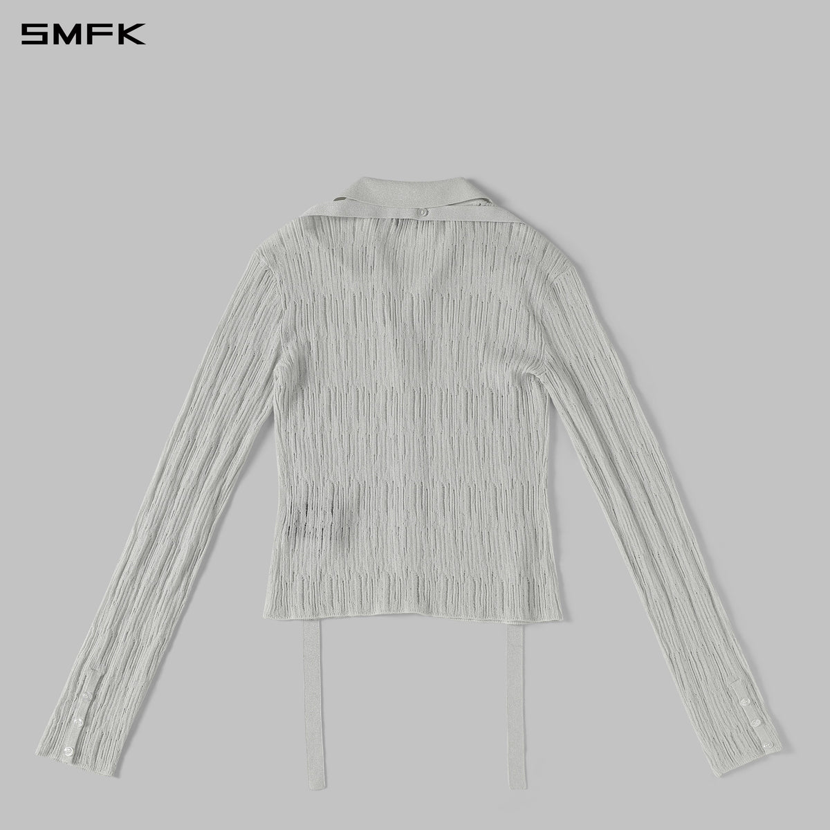 SMFK Myth Siren Aurora Evening Slim Knit Shirt Metallic Yarn Aurora Sliver