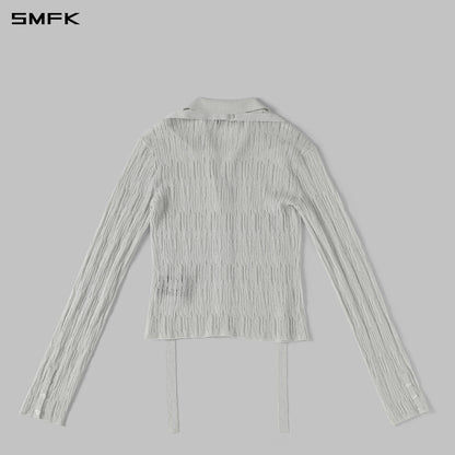 SMFK Myth Siren Aurora Evening Slim Knit Shirt Metallic Yarn Aurora Sliver