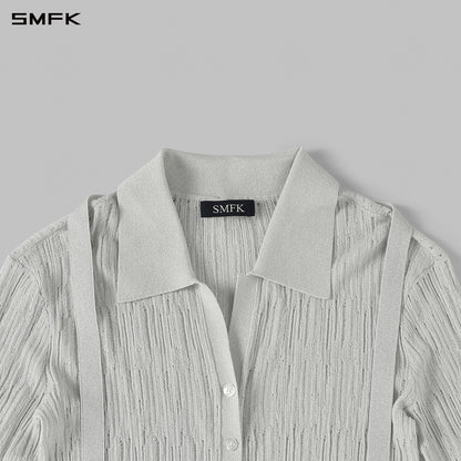 SMFK Myth Siren Aurora Evening Slim Knit Shirt Metallic Yarn Aurora Sliver