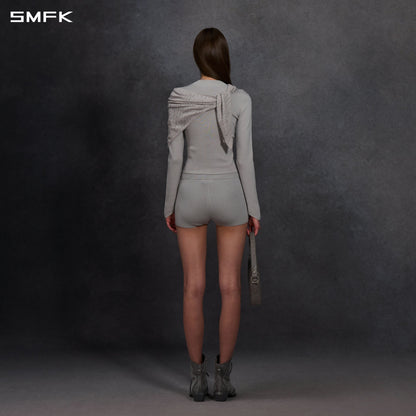 SMFK Myth Siren Aurora Evening Stylist Slim Knit Shirt Lenzing Tencel+Silk+Cotton Glacier Grey