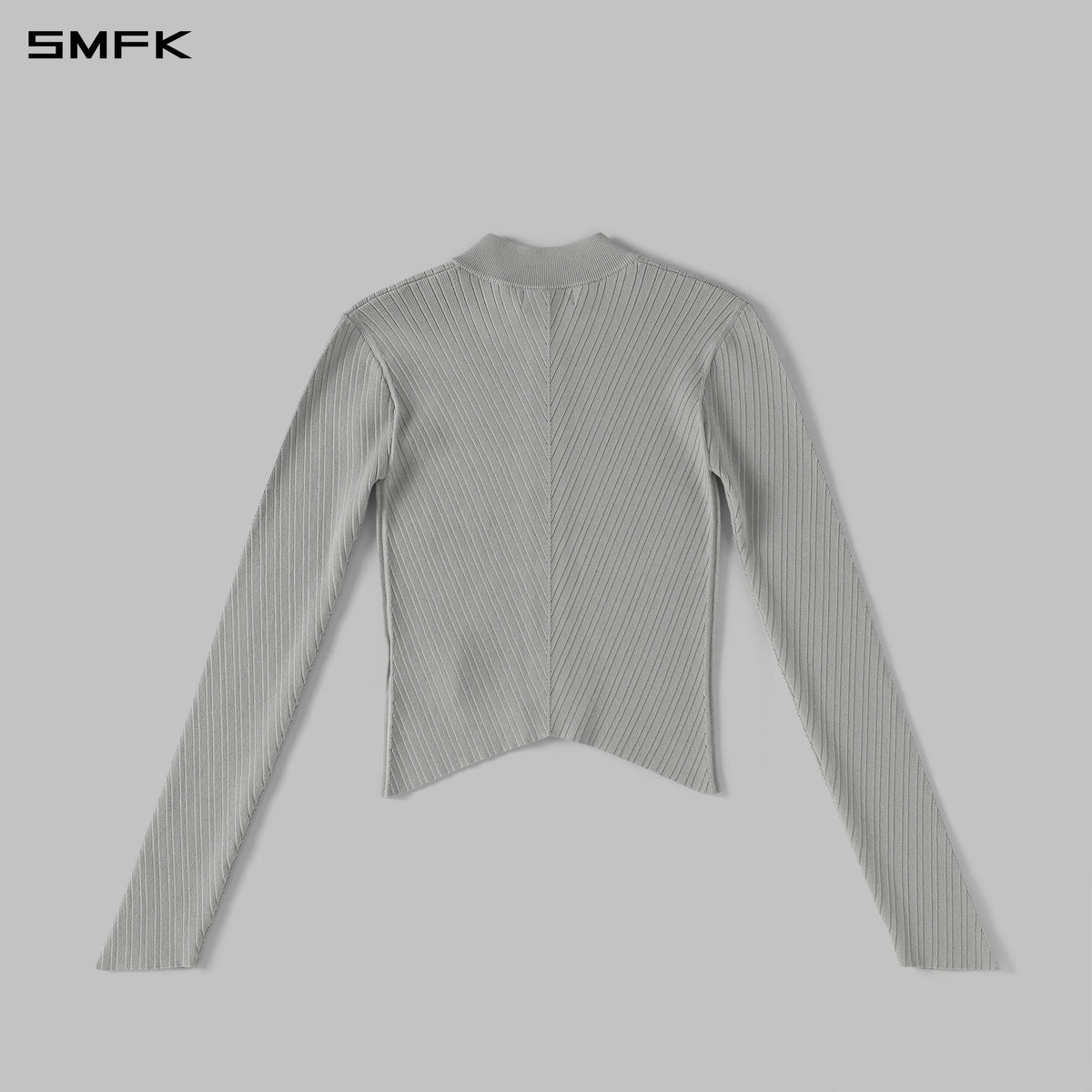 SMFK Myth Aeolus Evening Slim Collar Knit Jacket Tencel+Silk Glacier Grey