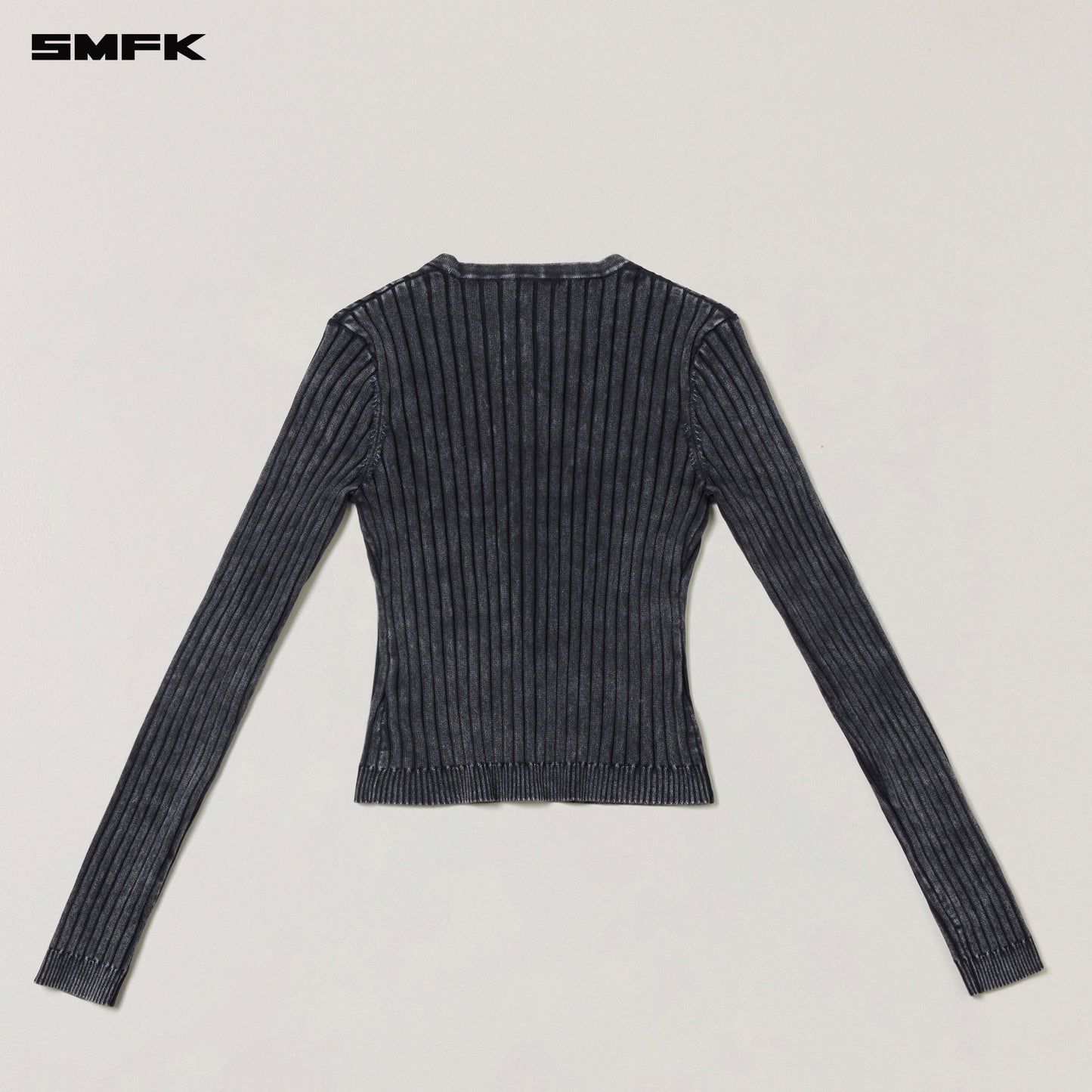 SMFK Vintage-Savage Knit Cardigan/Stone Wash Vanish Black