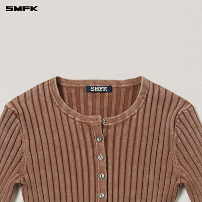 SMFK Vintage-Savage Knit Cardigan/Stone Wash Vanish Brown