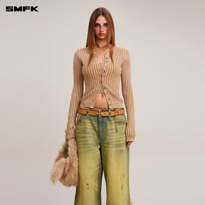 SMFK Vintage-Savage Knit Cardigan/Stone Wash Vanish Sand