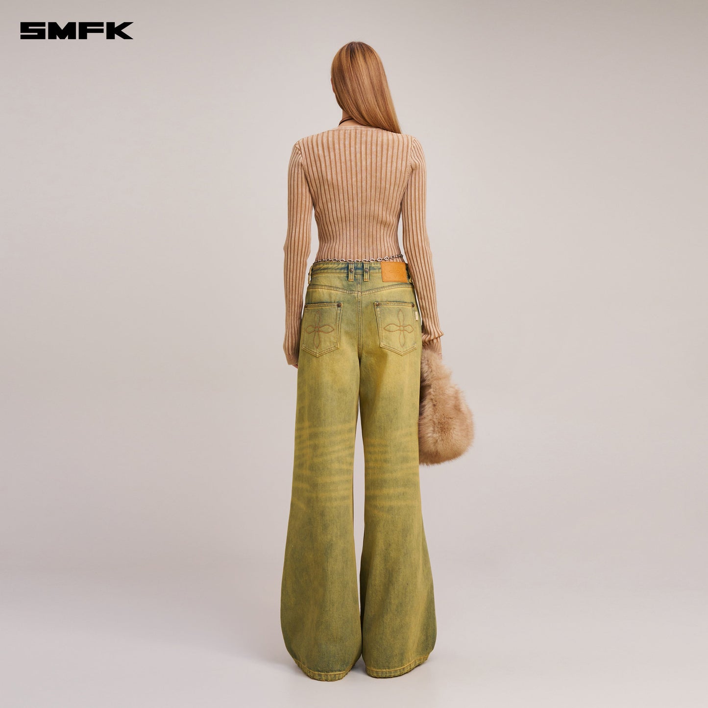 SMFK Vintage-Savage Knit Cardigan/Stone Wash Vanish Sand