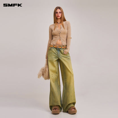 SMFK Vintage-Savage Knit Cardigan/Stone Wash Vanish Sand