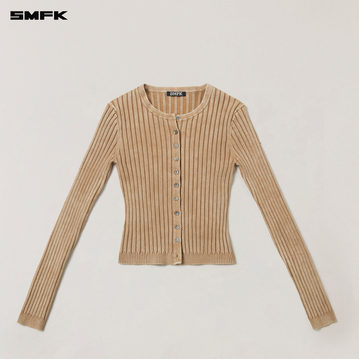 SMFK Vintage-Savage Knit Cardigan/Stone Wash Vanish Sand