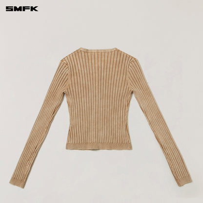 SMFK Vintage-Savage Knit Cardigan/Stone Wash Vanish Sand