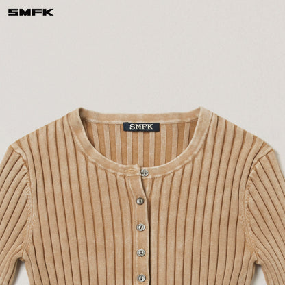 SMFK Vintage-Savage Knit Cardigan/Stone Wash Vanish Sand