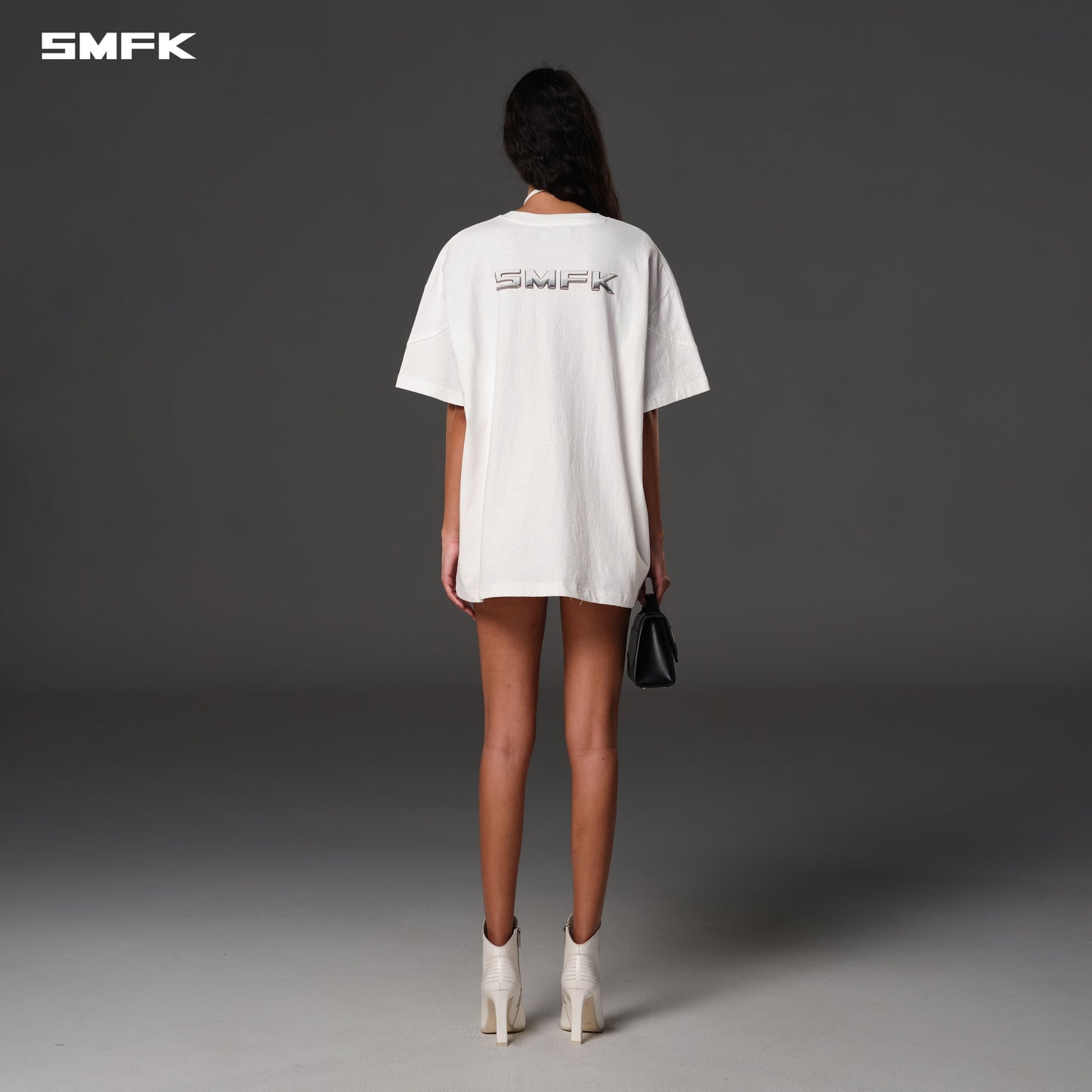 SMFK Future Reflection Loose Tee Cotton Cloud White