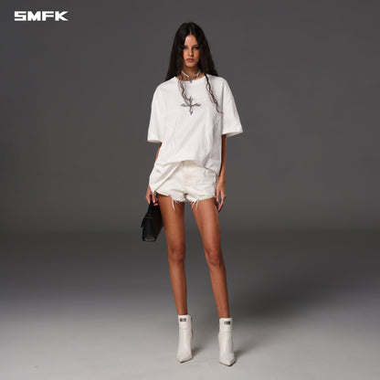 SMFK Future Reflection Loose Tee Cotton Cloud White