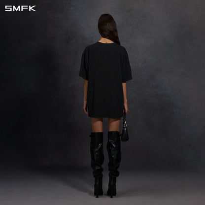 SMFK Vintage Guernica Compass Loose Tee/U Wild Black