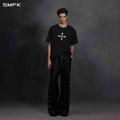 SMFK Vintage Guernica Compass Loose Tee/U Wild Black