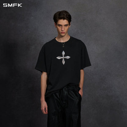 SMFK Vintage Guernica Compass Loose Tee/U Wild Black