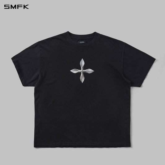 SMFK Vintage Guernica Compass Loose Tee/U Wild Black