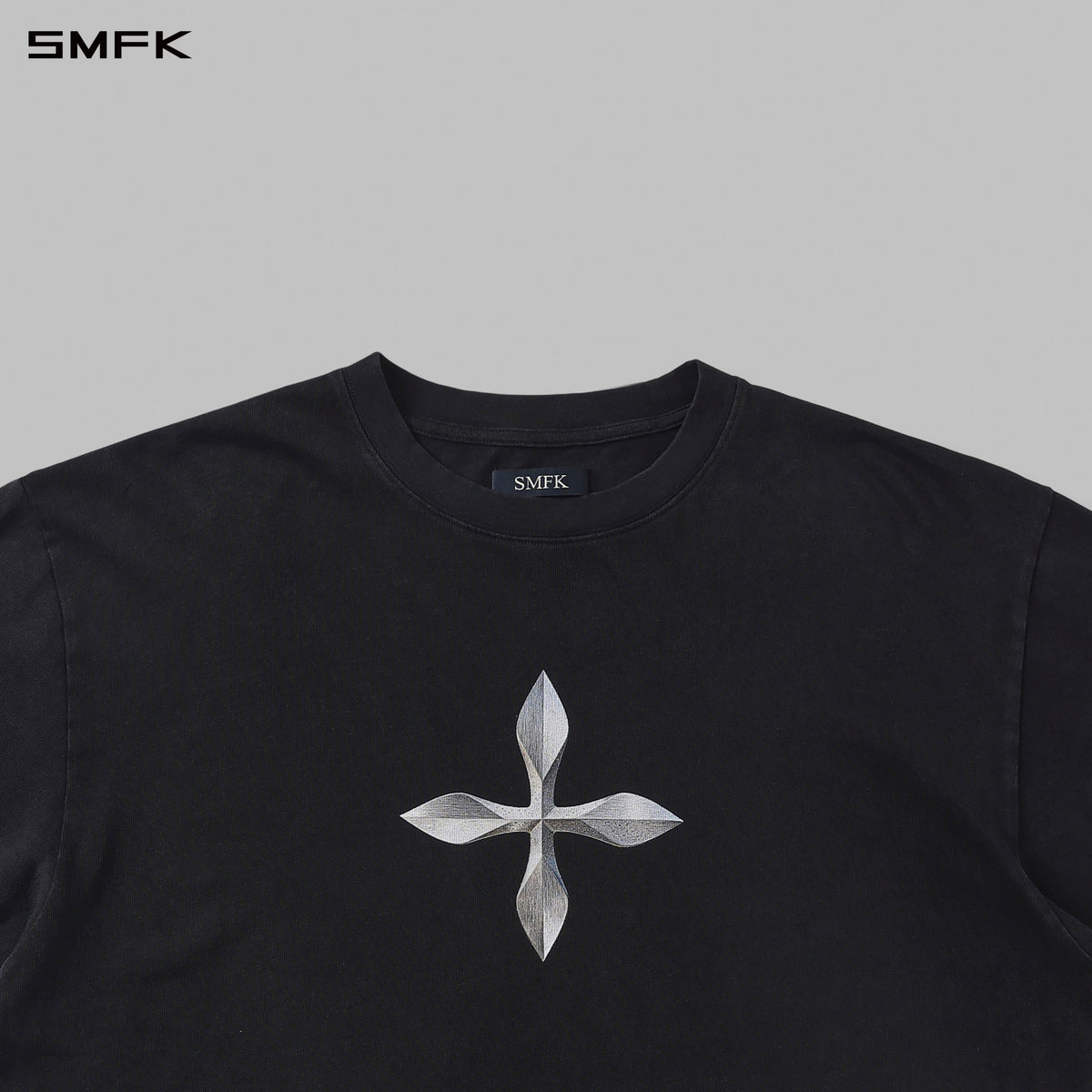 SMFK Vintage Guernica Compass Loose Tee/U Wild Black