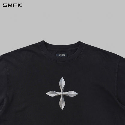 SMFK Vintage Guernica Compass Loose Tee/U Wild Black
