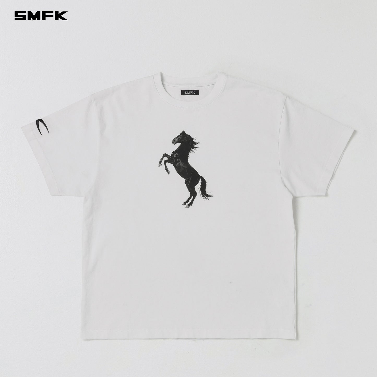 SMFK Vintage Loose Double-Side Tee Combed Cotton Cloud White