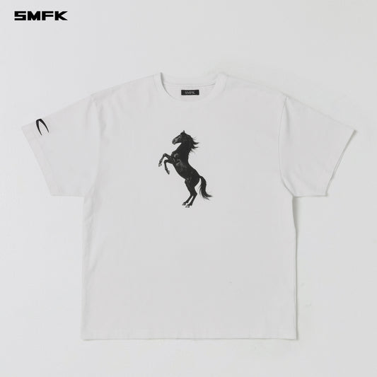 SMFK Vintage Loose Double-Side Tee Combed Cotton Cloud White