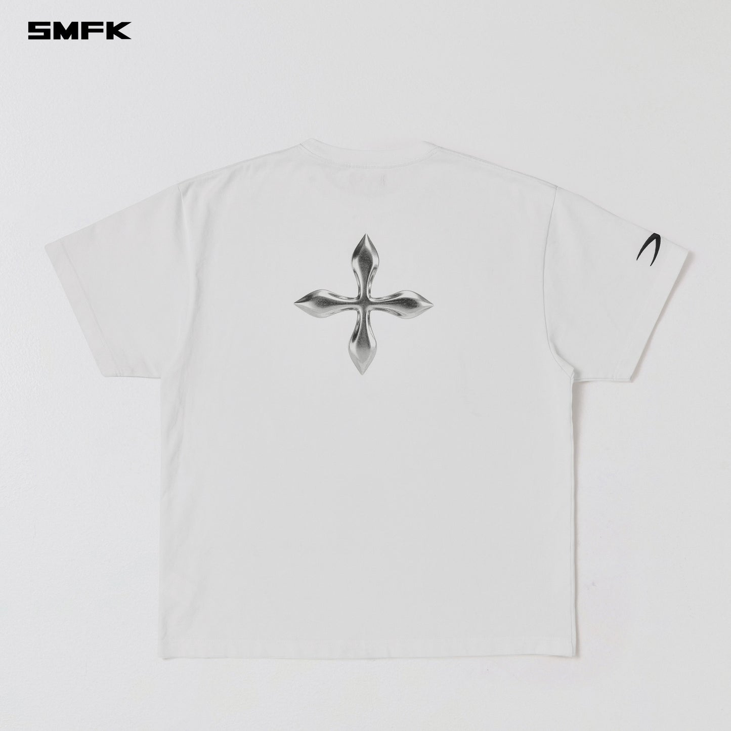 SMFK Vintage Loose Double-Side Tee Combed Cotton Cloud White