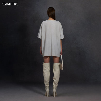 SMFK Vintage Guernica Compass Loose Tee/U White Grey