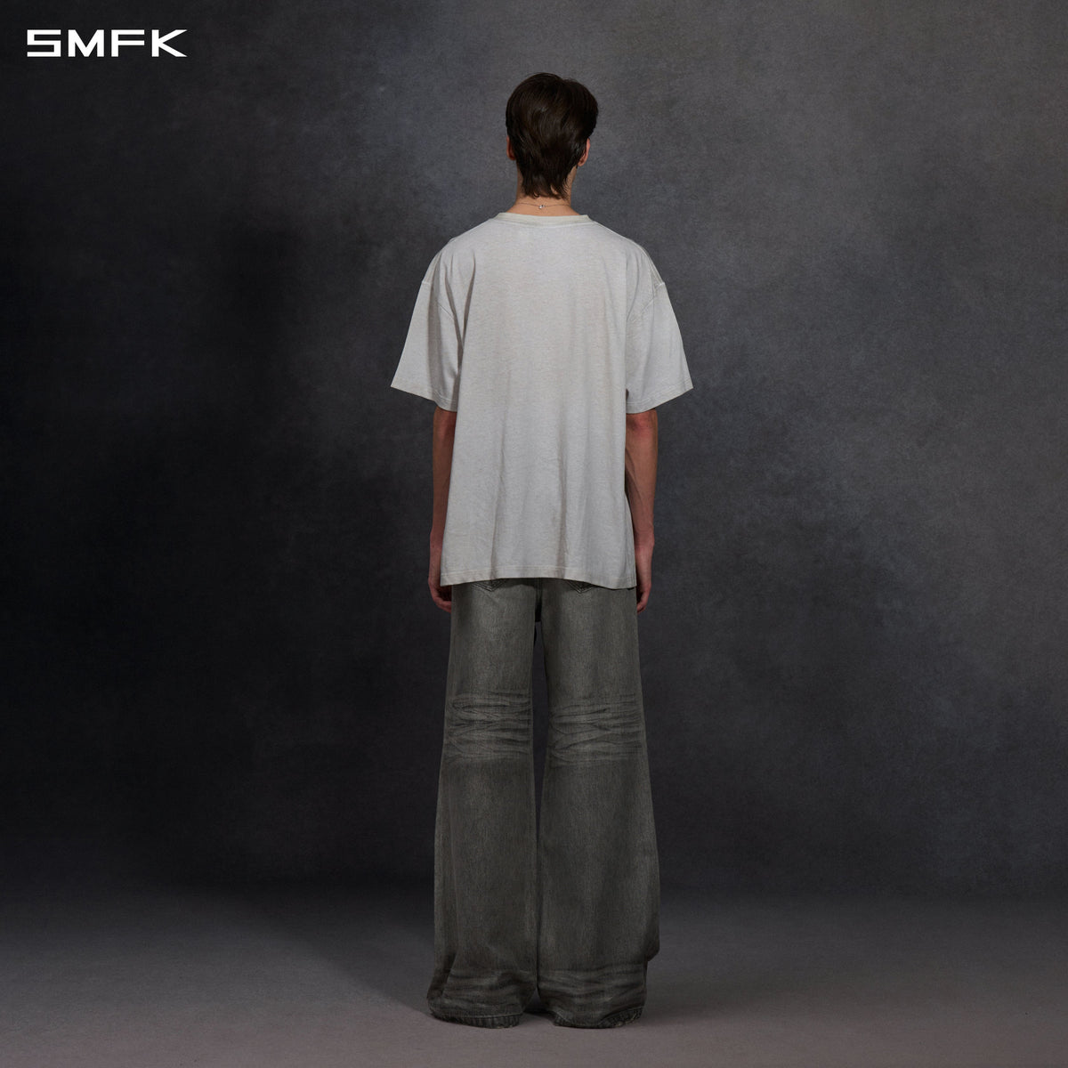 SMFK Vintage Guernica Compass Loose Tee/U White Grey