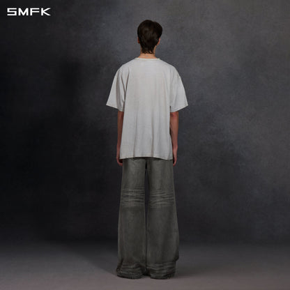 SMFK Vintage Guernica Compass Loose Tee/U White Grey
