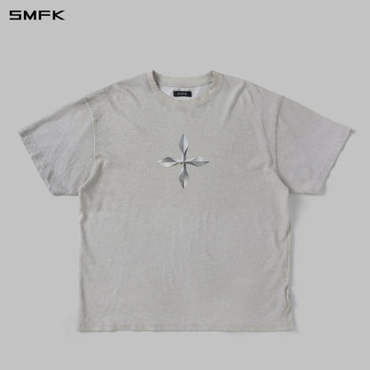 SMFK Vintage Guernica Compass Loose Tee/U White Grey