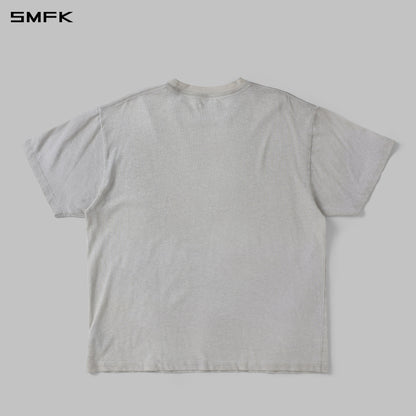 SMFK Vintage Guernica Compass Loose Tee/U White Grey