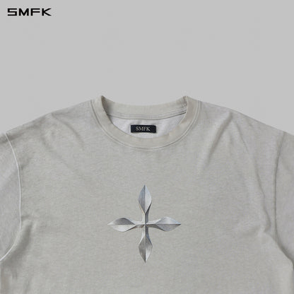 SMFK Vintage Guernica Compass Loose Tee/U White Grey