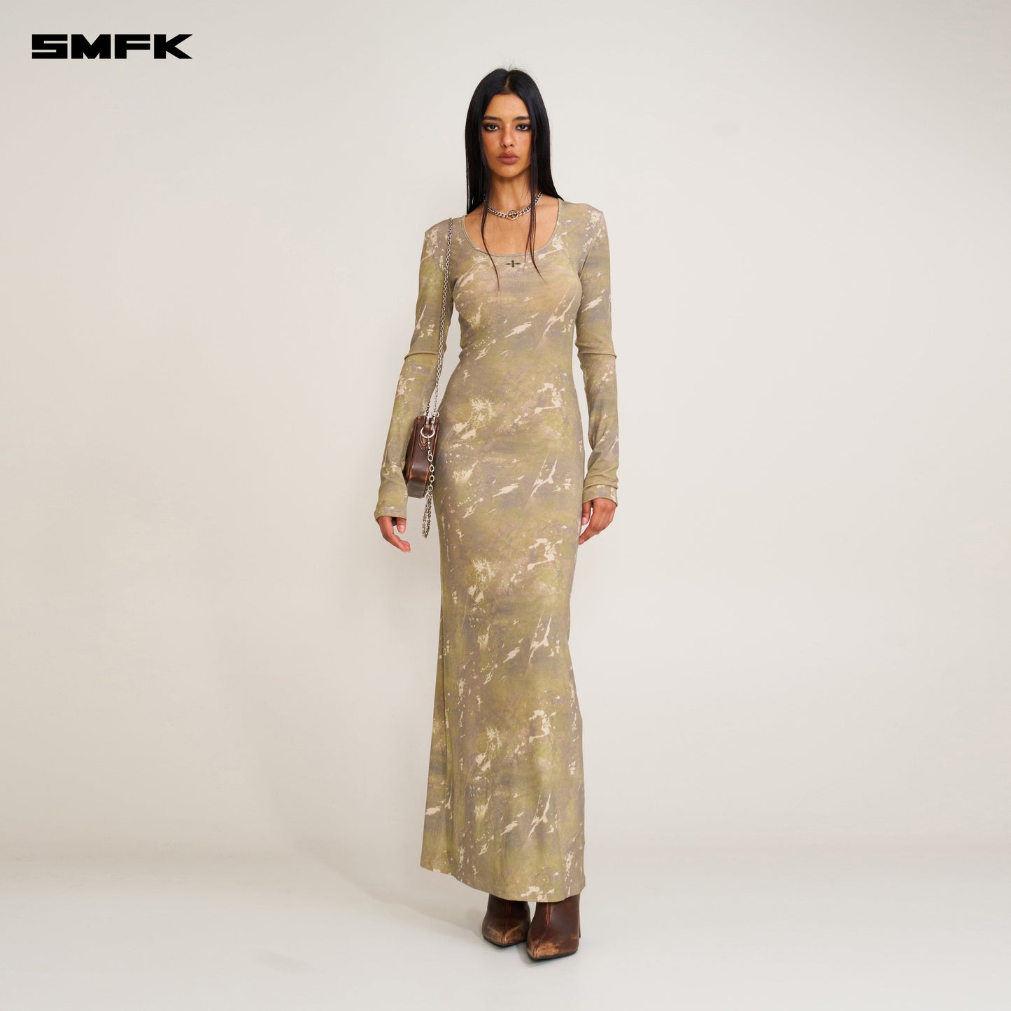 SMFK Vintage Hurricane Silk Fade Body Dress Hurricane Camouflage