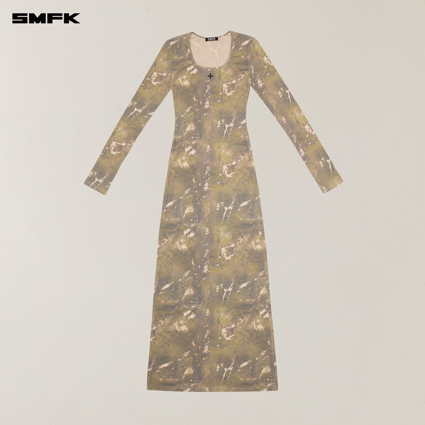 SMFK Vintage Hurricane Silk Fade Body Dress Hurricane Camouflage