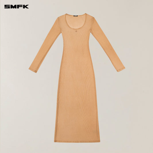 SMFK Vintage Hurricane Silk Fade Body Dress Fading Desert